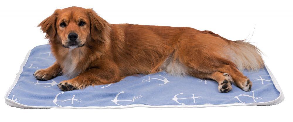 TRIXIE Deka Anchor, modrá/bílá Velikost deky: 100 x 70 cm