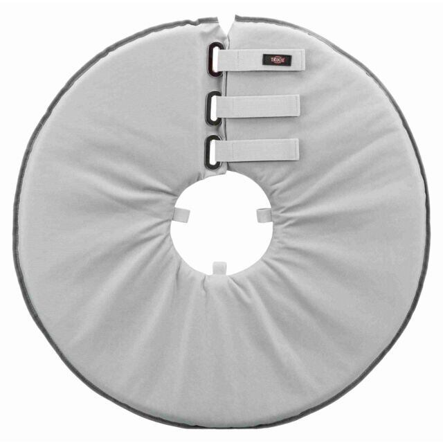 Ochranný měkký límec "disk" L: 46-49 cm/24 cm, polyester/pěna, šedá