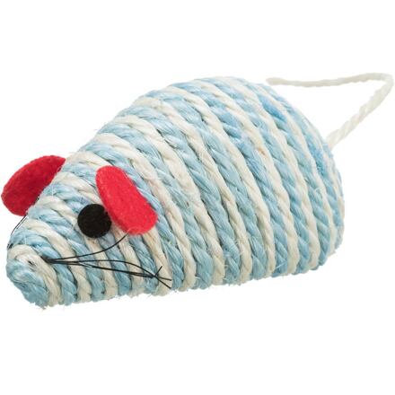 Myš se štěrchacími kuličkami uvnitř, sisal 10 cm 1 ks