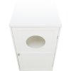 XL domek na kočičí toaletu, 2 poličky, MDF, 53 x 90 x 58 cm, bílá