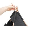 Jeskyňka TIPI, 55 x 65 x 55 cm, plsť, antracit