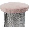 Škrabadlo LIVIA s bambulkou, sloupek 64 cm, starorůžová, sisal/plyš