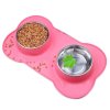 Antislip Double Dog Bowl With Silicone Mat Durable Stainless Steel Water Food Feeder Pet Feeding Drinking.jpg 640x640.jpg (2)