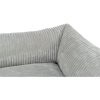 Vital Bed JONNA ortopedický obdélníkový pelech, manšestrový plyš, šedá (Velikost obdélníkového pelechu JONNA 100 x 70 cm)