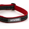 Aminela obojek se sponou Sport & City 25-45cm, červená/černá