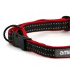 Aminela obojek se sponou Sport & City 25-45cm, červená/černá
