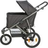 Kočárek BUGGY na vzduchových pneu, 60 x 112 x 120 cm, nosnost 20 kg, černá/petrolejová