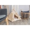Teepee BOHO s polštářem, 55 x 65 x 55 cm, bavlna, béžová