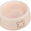 Keramická miska pro kočky s nápisem CATS, 0,15 l/ø 12 cm, růžová