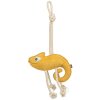 Chamelion - chameleon na laně, 45 cm, hračka pro psy, 100% pravá kůže/lano, žlutá