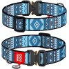 Obojek nylon 20 mm x 28-40 cm WAUDOG Etno modrý