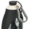 Láhev na vodu se sklopnou silikonovou miskou, 0.55 l, plast/silikon