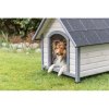 Natura bouda pro psa se sedlovou střechou, M-L: 83 x 87 x 101 cm, šedá