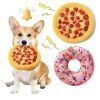 Plyšové hračky - jídlo pro pejsky (donut, pizza, kreveta) šustící