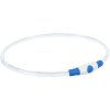 Flash light ring USB, blikací obojek, modrá (Velikost svítícího kroužku L-XL: 65 cm/ ø 8 mm)