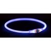Flash light ring USB, blikací obojek, modrá (Velikost svítícího kroužku L-XL: 65 cm/ ø 8 mm)