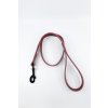 Kožené vodítko HERRY, černé kování - Bordó (20 mm x 100 cm)