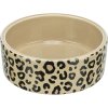 Keramická miska LEO, 0,3 l/ 12 cm, hnědá/leopardí (1 ks)