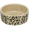 Keramická miska LEO, 0,3 l/ 12 cm, hnědá/leopardí (1 ks)