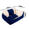 Pelíšek pro pejska s polštářem 75x56x25 cm (námořnická modrá)