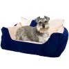 Pelíšek pro pejska s polštářem 64x46x20 cm (námořnická modrá)