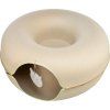 Filcová boudička - donut, ø 60 cm, s hračkou, béžová