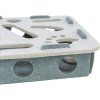 Interaktivní hra pro kočky Hole'n'Roll – box, ø 30 × 7.5 cm, filc, šedá