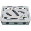 Interaktivní hra pro kočky Hole'n'Roll – box, ø 30 × 7.5 cm, filc, šedá