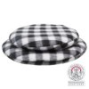 Hřejivý polštářek k nahřátí v mikrovlnné troubě, 26cm, černá/bílá-káro