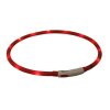 Flash USB svítící obojek XS-XL 70 cm / 10 mm, - červená