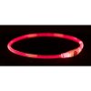 Flash light ring USB, blikací obojek, červená (RP 2,10 Kč) (Velikost svítícího kroužku L-XL: 65 cm/ ø 8 mm)
