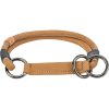 BE NORDIC kulatý polostahovací kožený obojek, hnědá (Velikost obojku BE NORDIC Semi-Choke Collar brown XS-S: 30 cm / ∅ 5 mm)