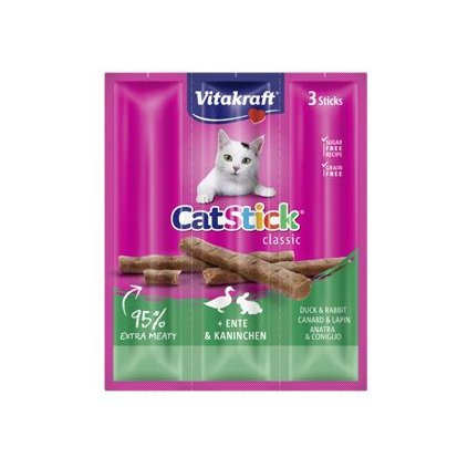 Vitakraft Cat pochoutka Stick mini  Rabb.+Duck. 3x6g
