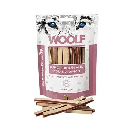 WOOLF pochoutka soft chicken and cod sandwich lon 100g