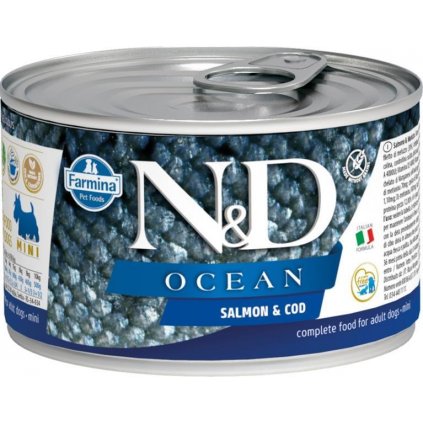 N&D DOG OCEAN Adult Salmon & Codfish Mini 140g