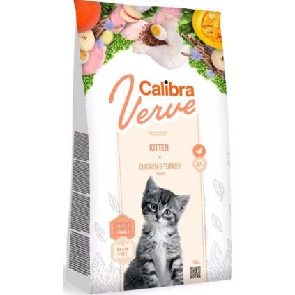 Calibra Cat Verve Grain Free Kitten Chicken&Turkey 750 g