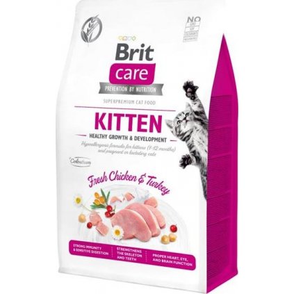 Brit Care Cat Grain-Free Kitten Healthy Growth & Development Chicken+Turkey 0,4 kg