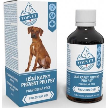 Ušní kapky prevent pro psy 50 ml Topvet