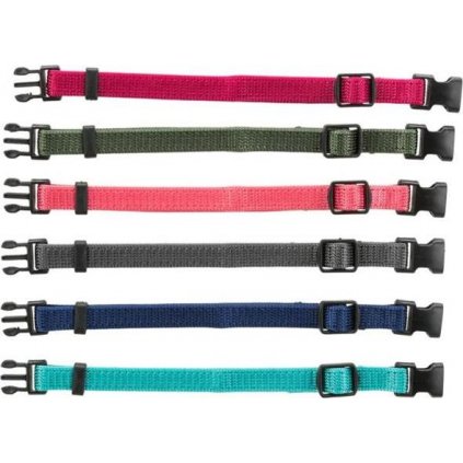 Obojky rozlišovací nylon 6ks M-L 22-35cm/10mm mix barev č.2