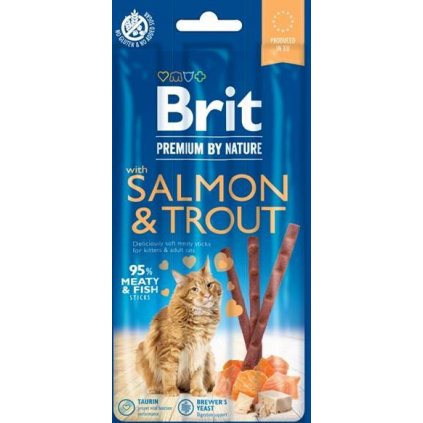 Brit Premium by Nature Cat Snack with Salmon & Trout 3 ks