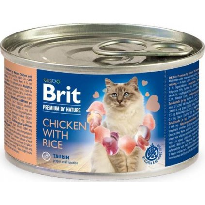 Brit Premium by Nature Cat konz. Chicken with Rice 200 g