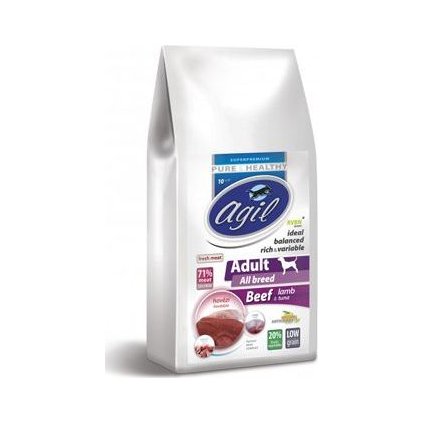 Agil Adult All Breed Low Grain Beef,Lamb,Tuna  10kg