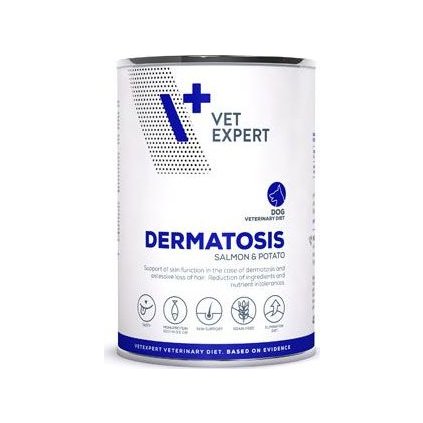 VetExpert VD 4T Dermatosis Dog Salmon konzerva 400g