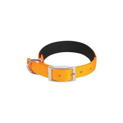 Obojek pes SOFT NYLON oranžový 25mm/65cm Zolux