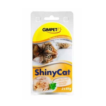 Gimpet kočka konz. ShinyCat  tuňak/kuře 2x70g