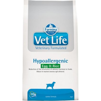 Vet Life Natural Canine Dry Hypoallergenic Egg & Rice 2 kg