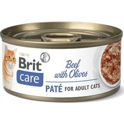 Brit Care Cat konz. Beef Paté with Olives 70 g