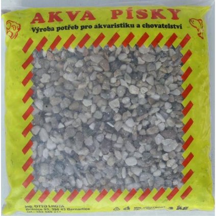 Písek akvarijní Akva č.6 - béžový 3 kg 4 - 6 mm