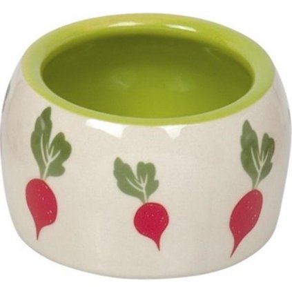 Miska hlod. keramická zeleno-bílá, ředkvičky 125ml
