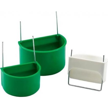Krmítko/napáječka pták, půlkruh. zelené Duvo+ 5,5 cm
